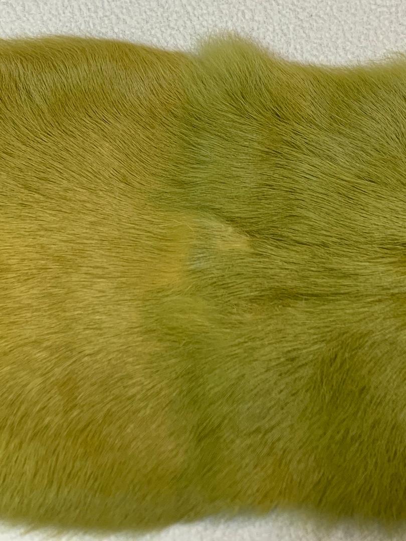 F/W 2000 Christian Dior John Galliano Green Mink Fur Long Wrap Scarf In Good Condition In Yukon, OK