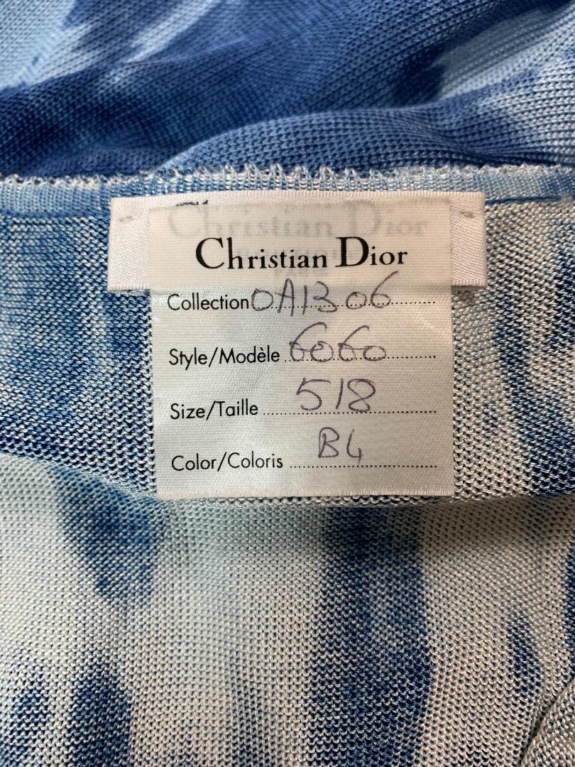 F/W 2000 Christian Dior John Galliano Plunging Slinky Blue Long Gown Dress In Good Condition In Yukon, OK