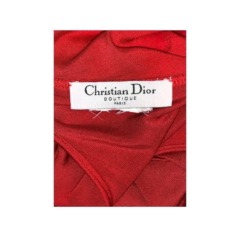 2000s christian dior red dress