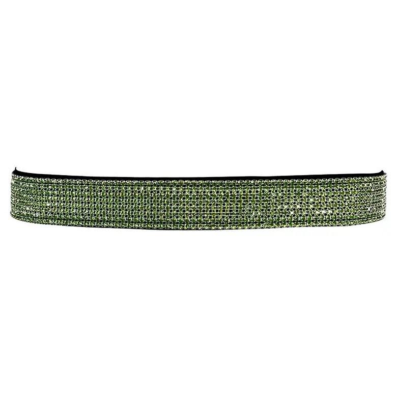 H/W 2000 Dolce & Gabbana Gürtel mit Strass und grünem Strass