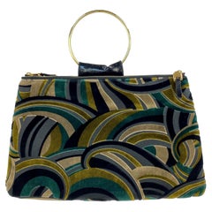 Sac bague en velours vert psychédélique Gianni Versace par Donatella Versace, A/H 2000