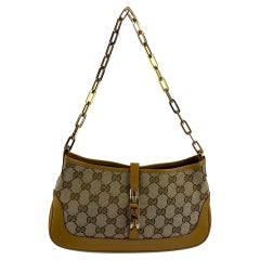 F/W 2000 Gucci by Tom Ford 'GG' Tan Jackie with Gold Chain Handle