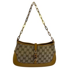 F/W 2000 Gucci by Tom Ford 'GG' Tan Jackie with Gold Chain Handle 