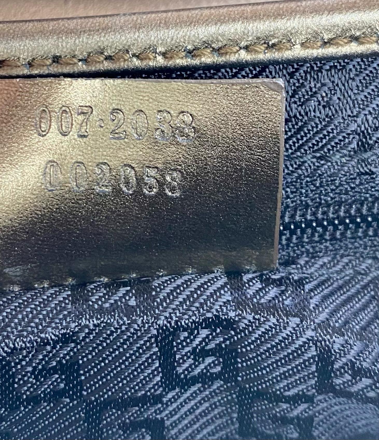 F/W 2000 Gucci by Tom Ford Gold Metallic Zweifarbige Mini Jackie Klappentasche 2