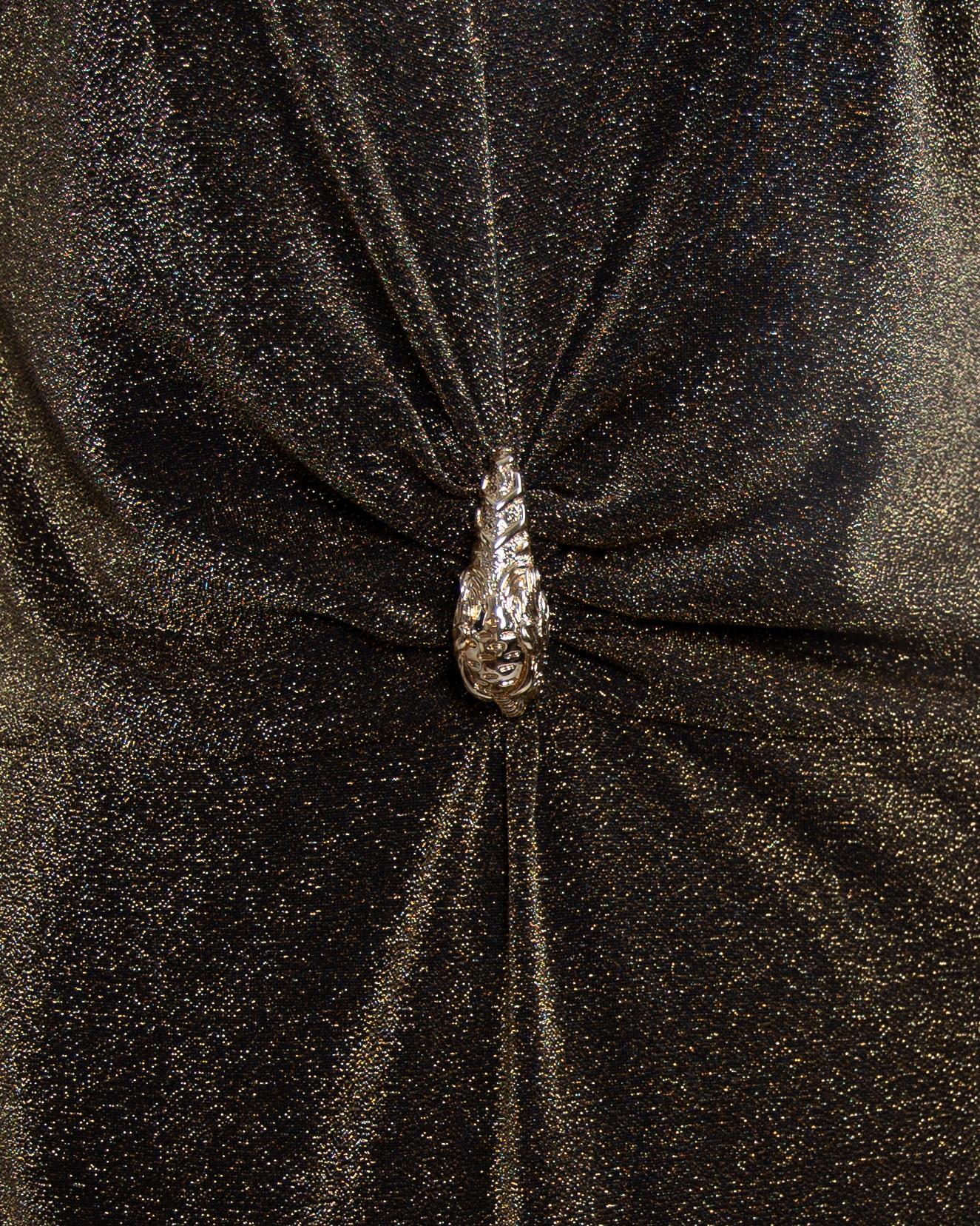 Gucci par Tom Ford - Robe transparente en lurex métallisé avec détails tigres, automne-hiver 2000 Pour femmes en vente