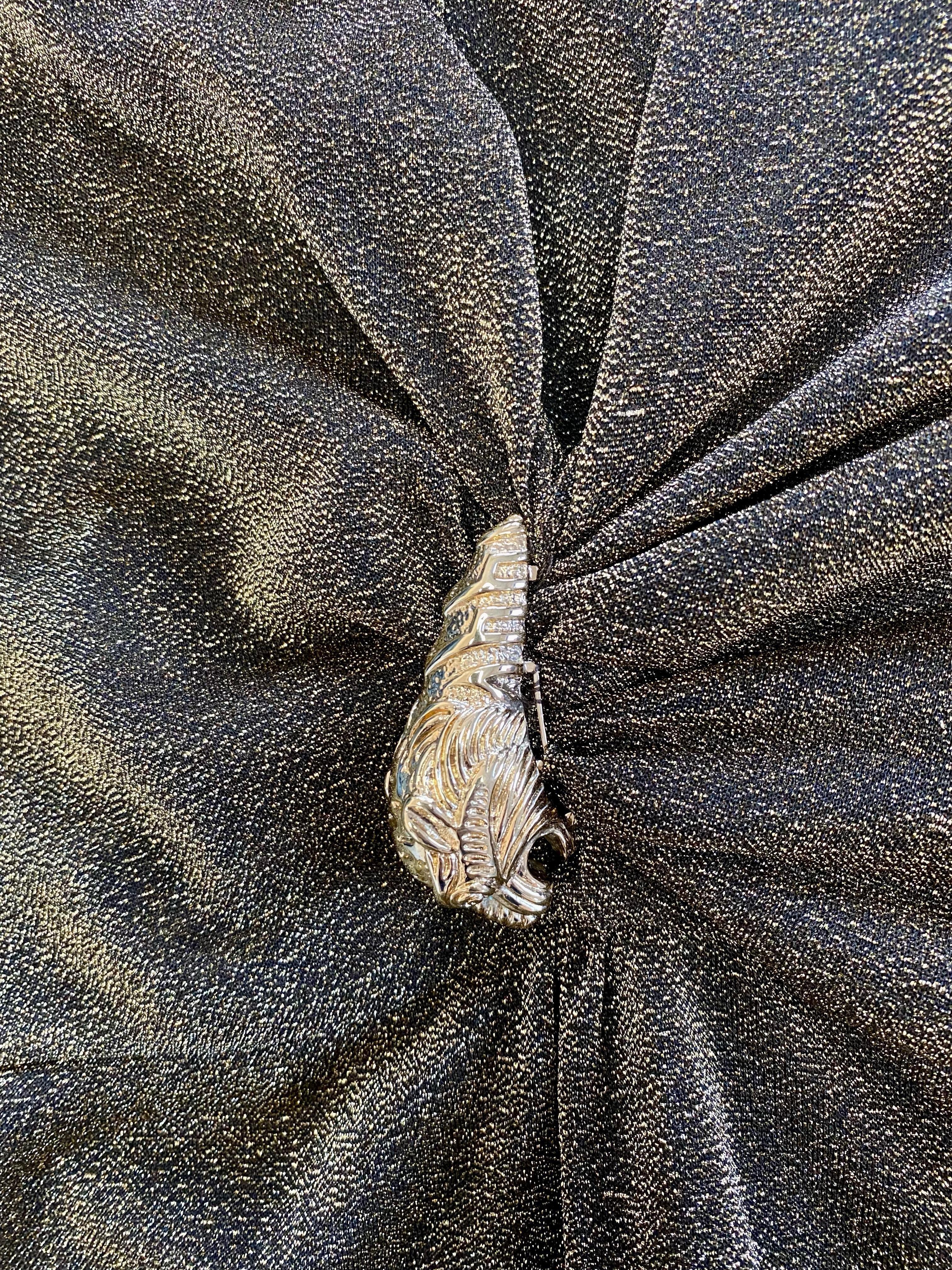 Gucci par Tom Ford - Robe transparente en lurex métallisé avec détails tigres, automne-hiver 2000 en vente 2