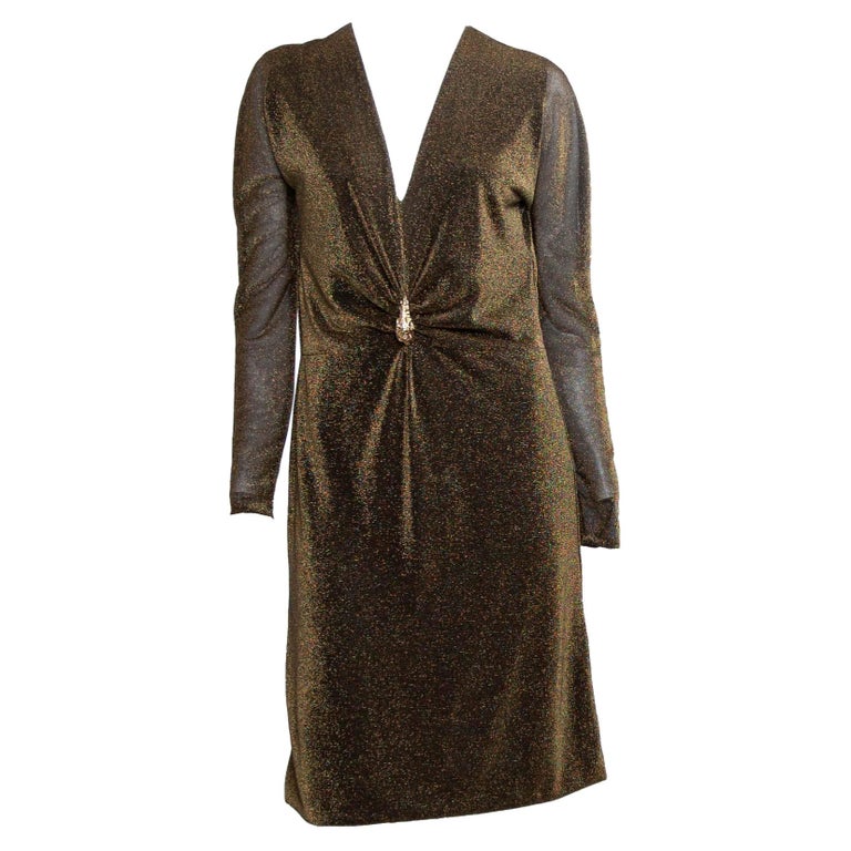 gold metallic sheer dress Metallic Gold Smocked Maxi Dress – Kemi Telford