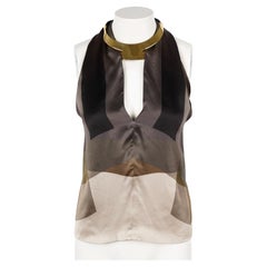 H/W 2000 Gucci by Tom Ford Bedrucktes Neckholder-Top aus Seide