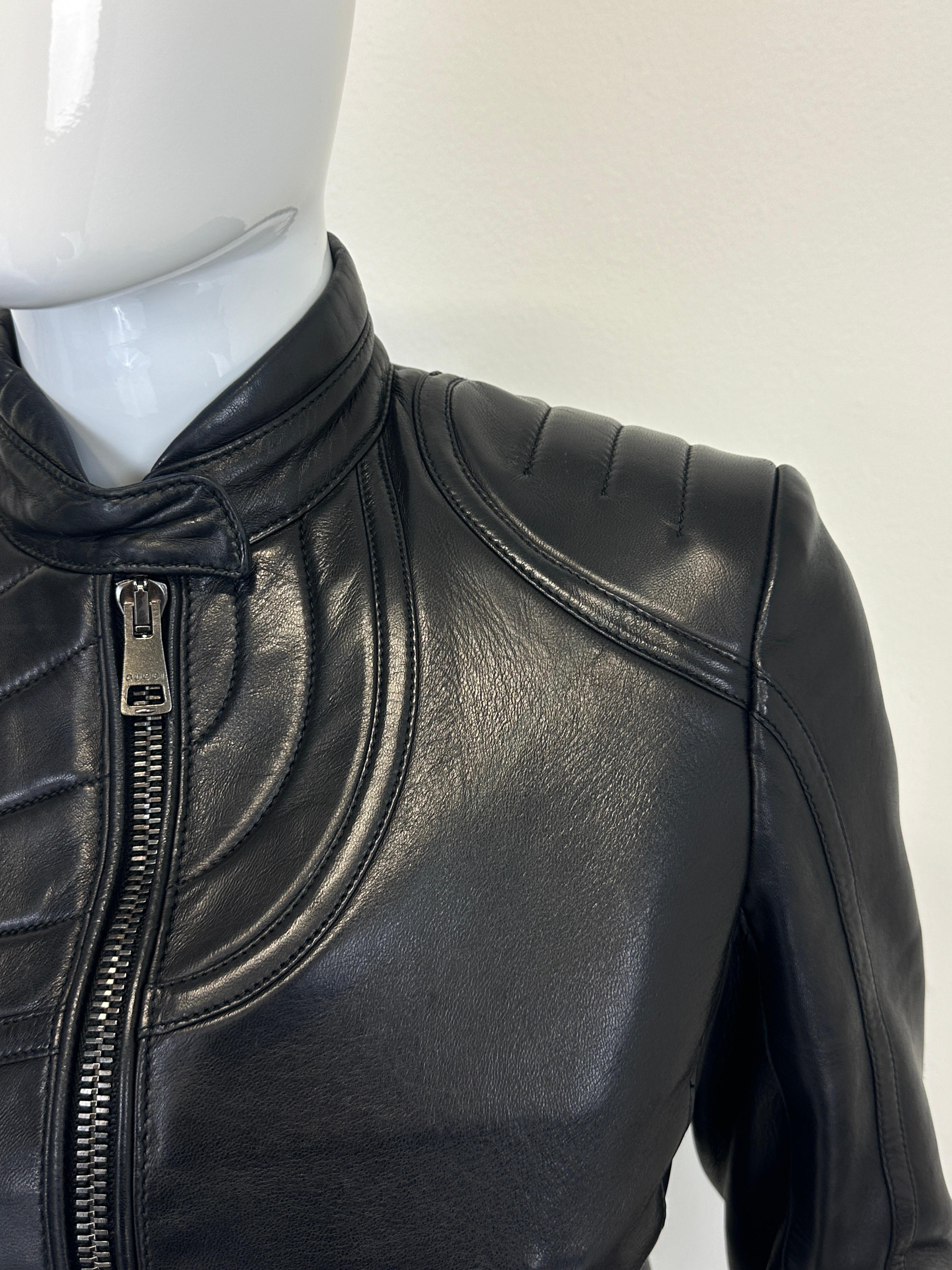 A/I 2000 Gucci by Tom Ford giacca in pelle biker a spirale 5