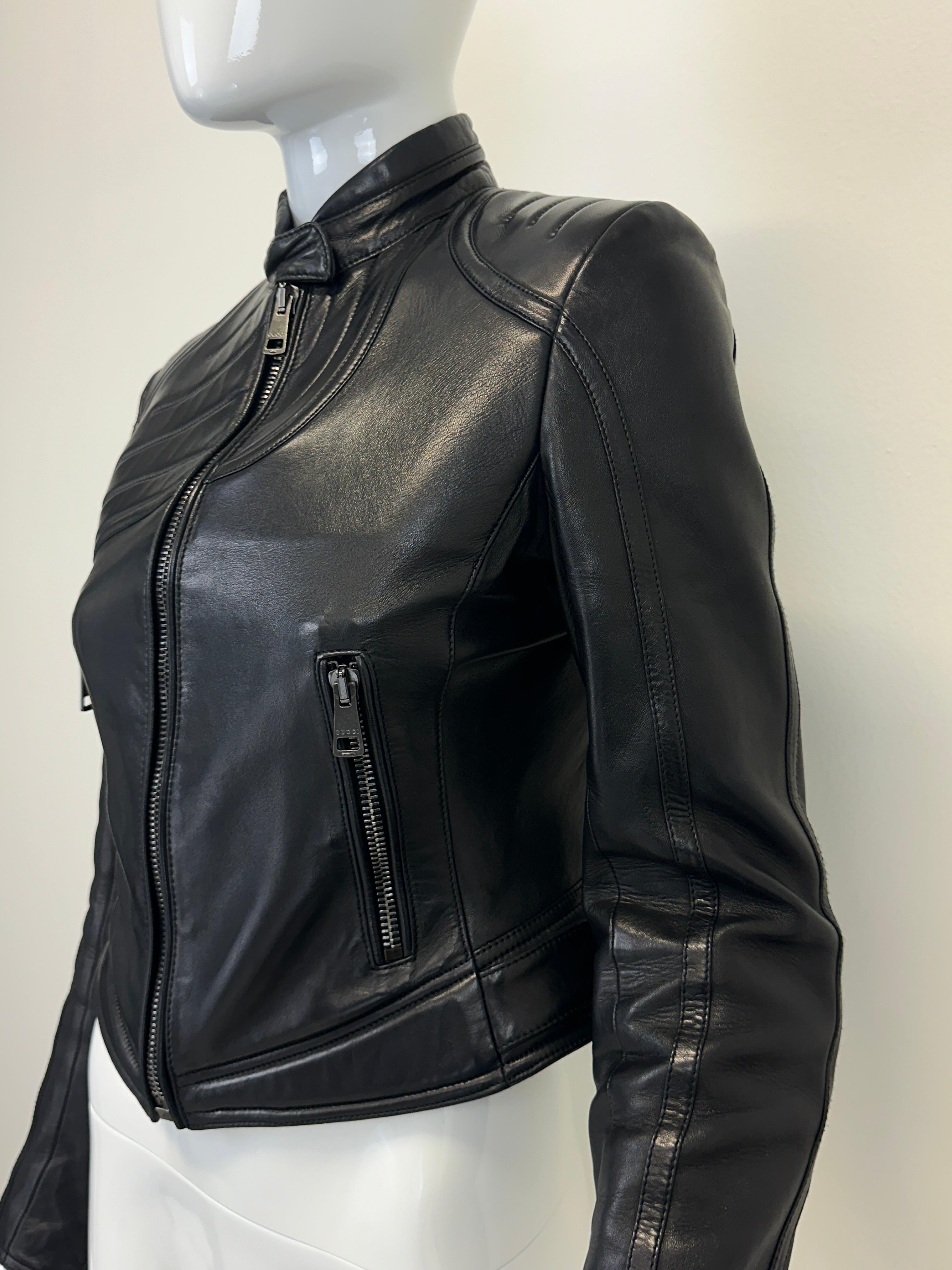 A/I 2000 Gucci by Tom Ford giacca in pelle biker a spirale 6