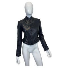 F/W 2000 Gucci by Tom Ford spiral biker moto leather jacket