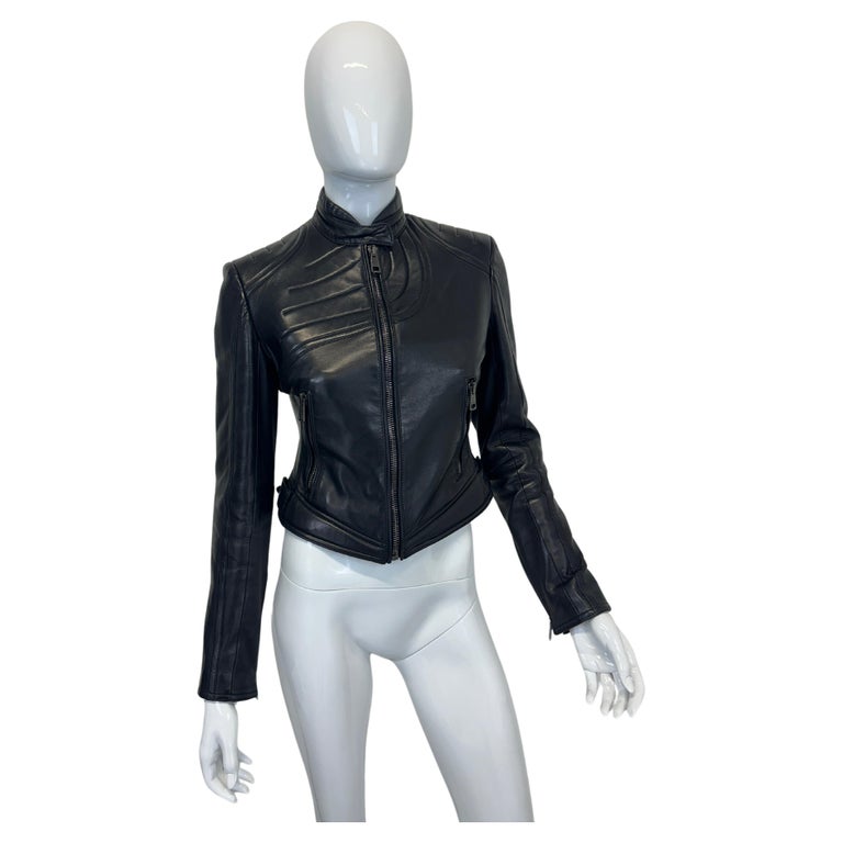 F/W 2000 Gucci by Tom Ford spiral biker moto leather jacket For 