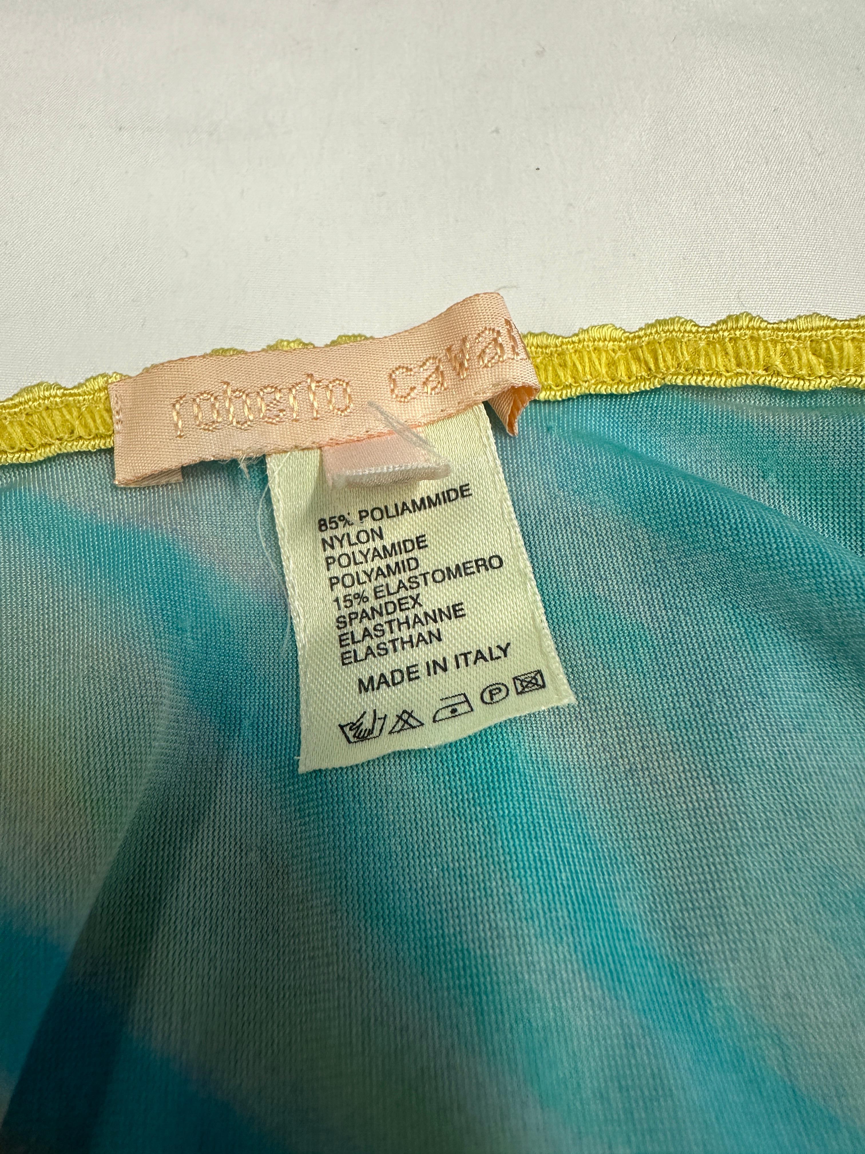 Donna Canottiera Roberto Cavalli A/I 2000 in rete trasparente con tigre in vendita