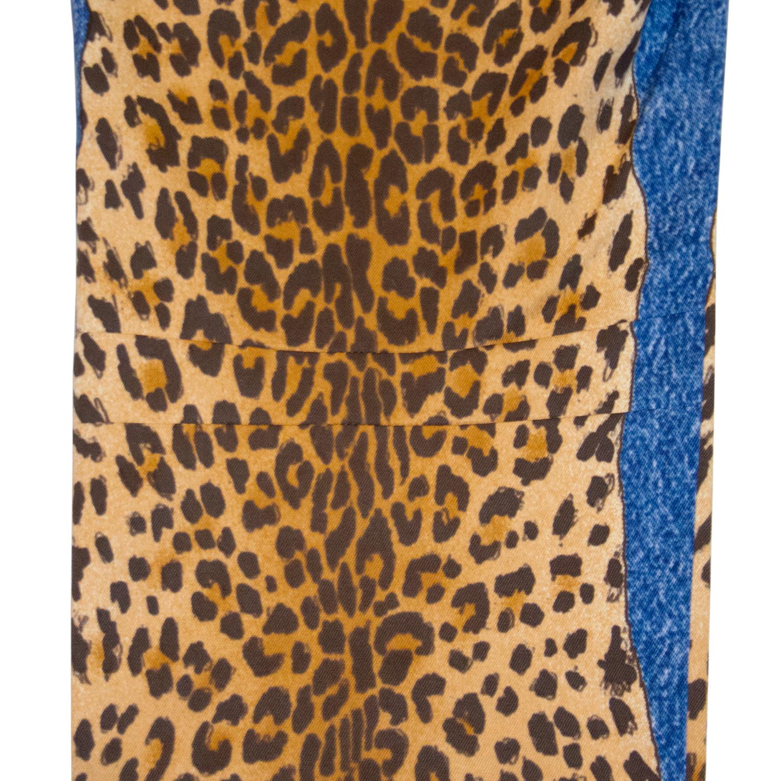 F/W 2000 Laufsteg Christian Dior Stone Wash Jeans mit Leoparden 4