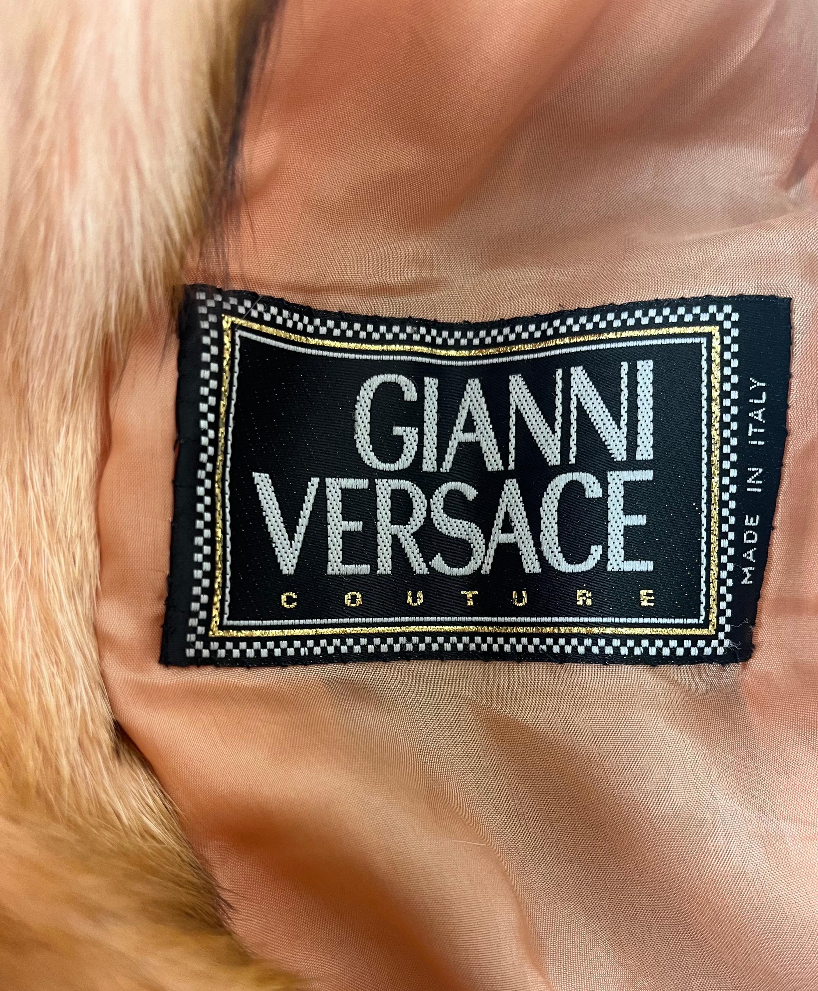 F/W 2000 Gianni Versace Couture Pelzmantel wie gesehen an Jen in 