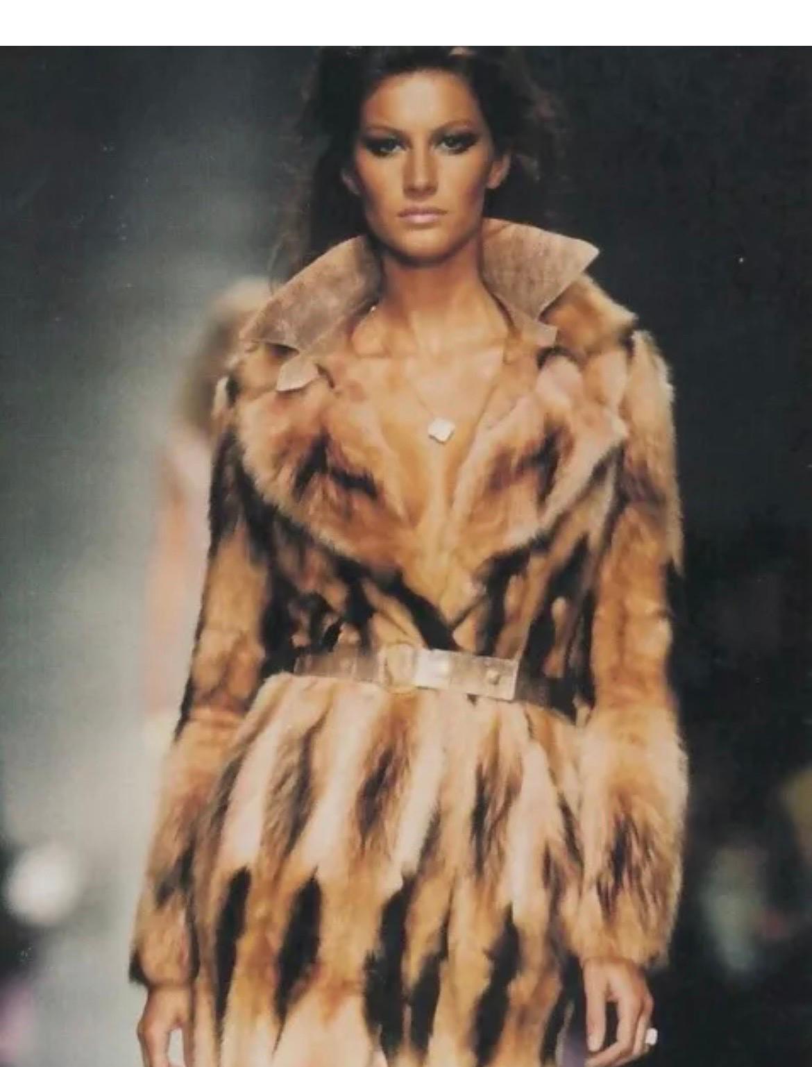 F/W 2000 Gianni Versace Couture Pelzmantel wie gesehen an Jen in 