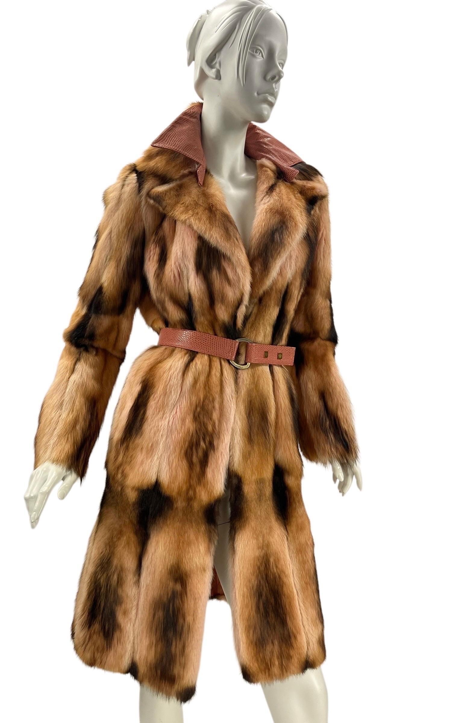 F/W 2000 Gianni Versace Couture Pelzmantel wie gesehen an Jen in 