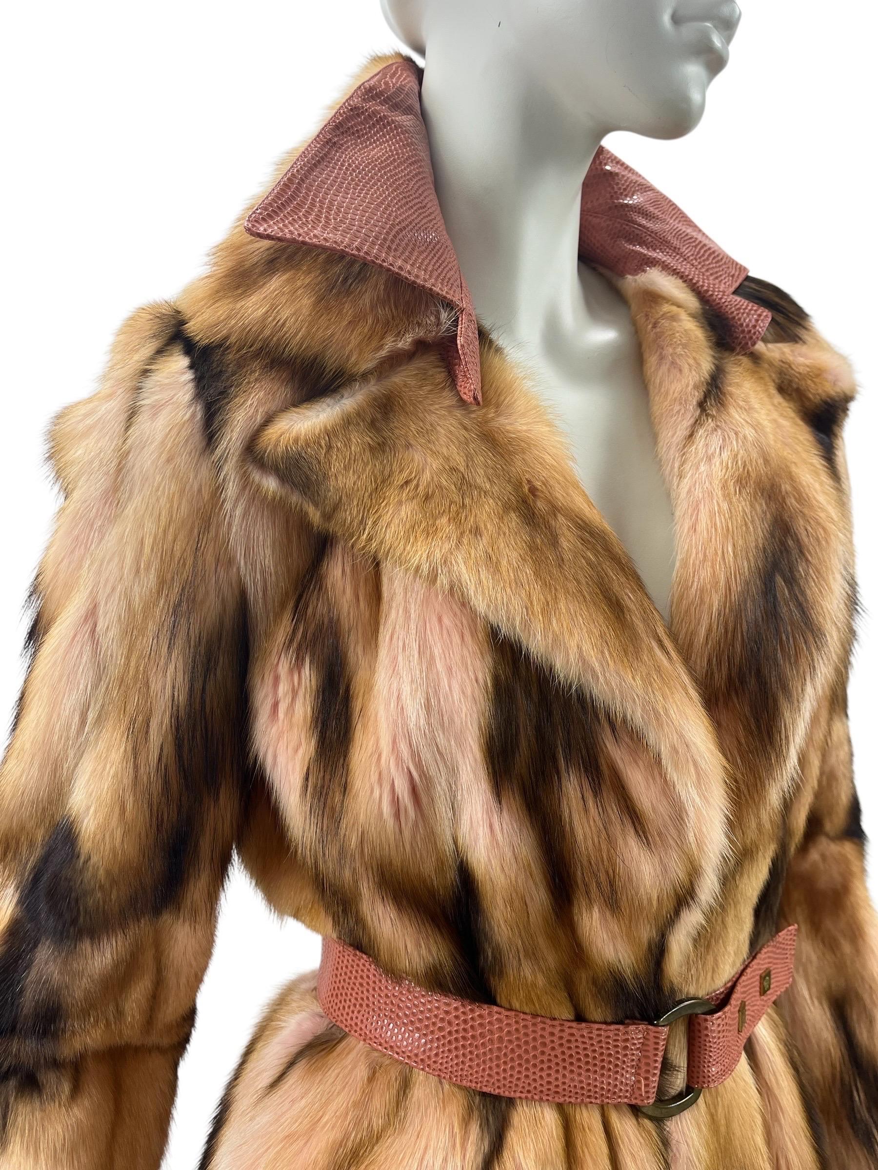 F/W 2000 Gianni Versace Couture Pelzmantel wie gesehen an Jen in 
