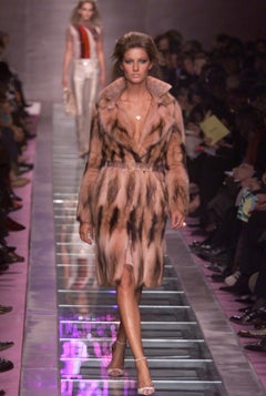 F/W 2000 Vintage Gianni Versace Nude Python Runway shoes 38.5-8.5 NWT