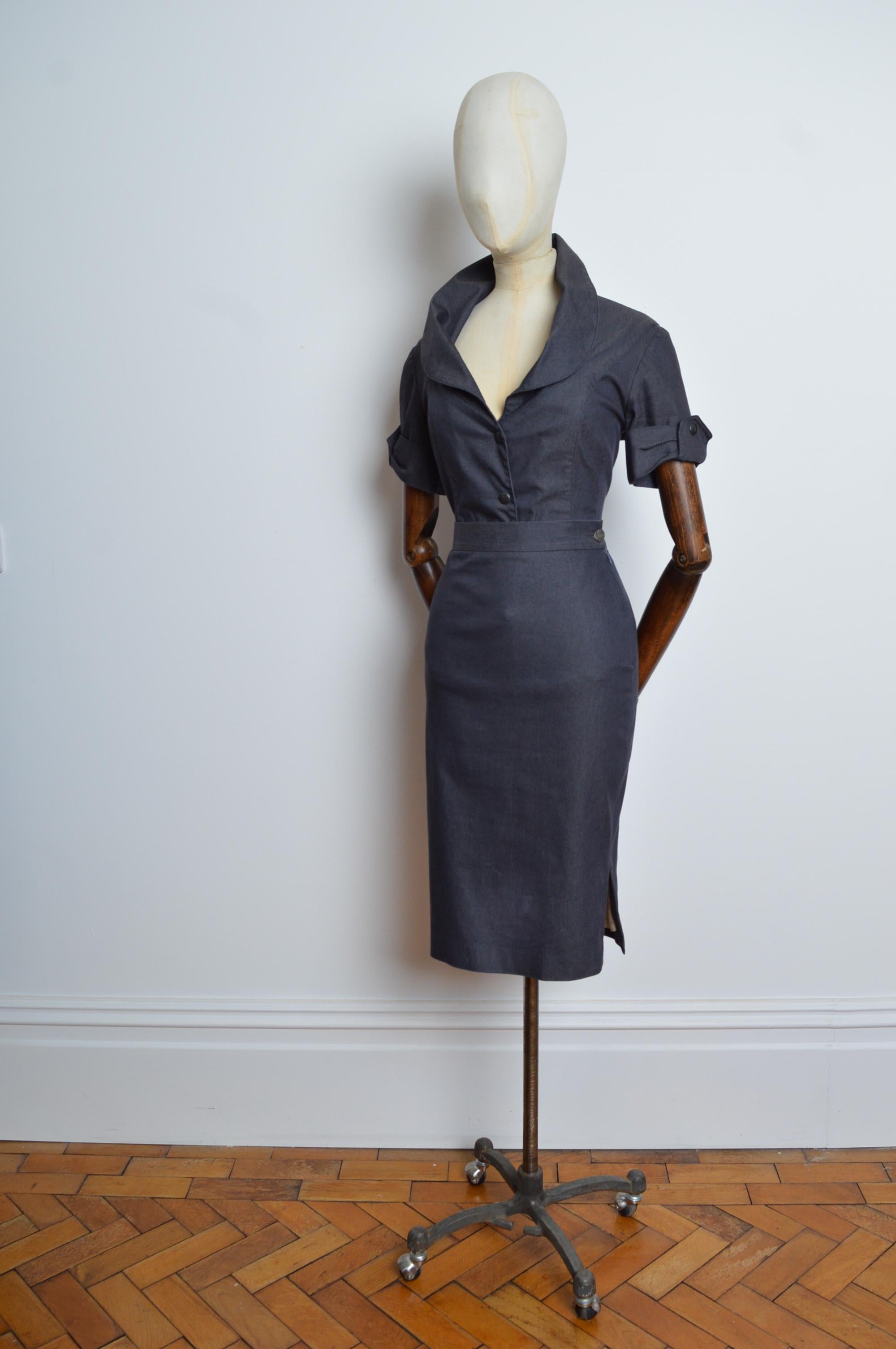 Gray F/W 2000 Vivienne Westwood Red Label Corset Shirt & Grey Pencil Skirt Set