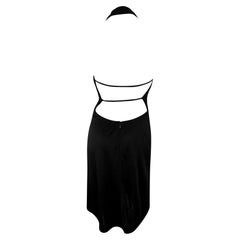 F/W 2001 Azzedine Alaïa Schwarzes Strick-Bodycon-Mini-Kleid mit rückenfreiem Träger