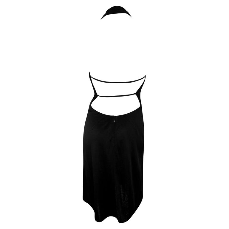 princess polly baby blue dress Black Boatneck Sheer Knit Backless Detail Maxi Dress main image 1