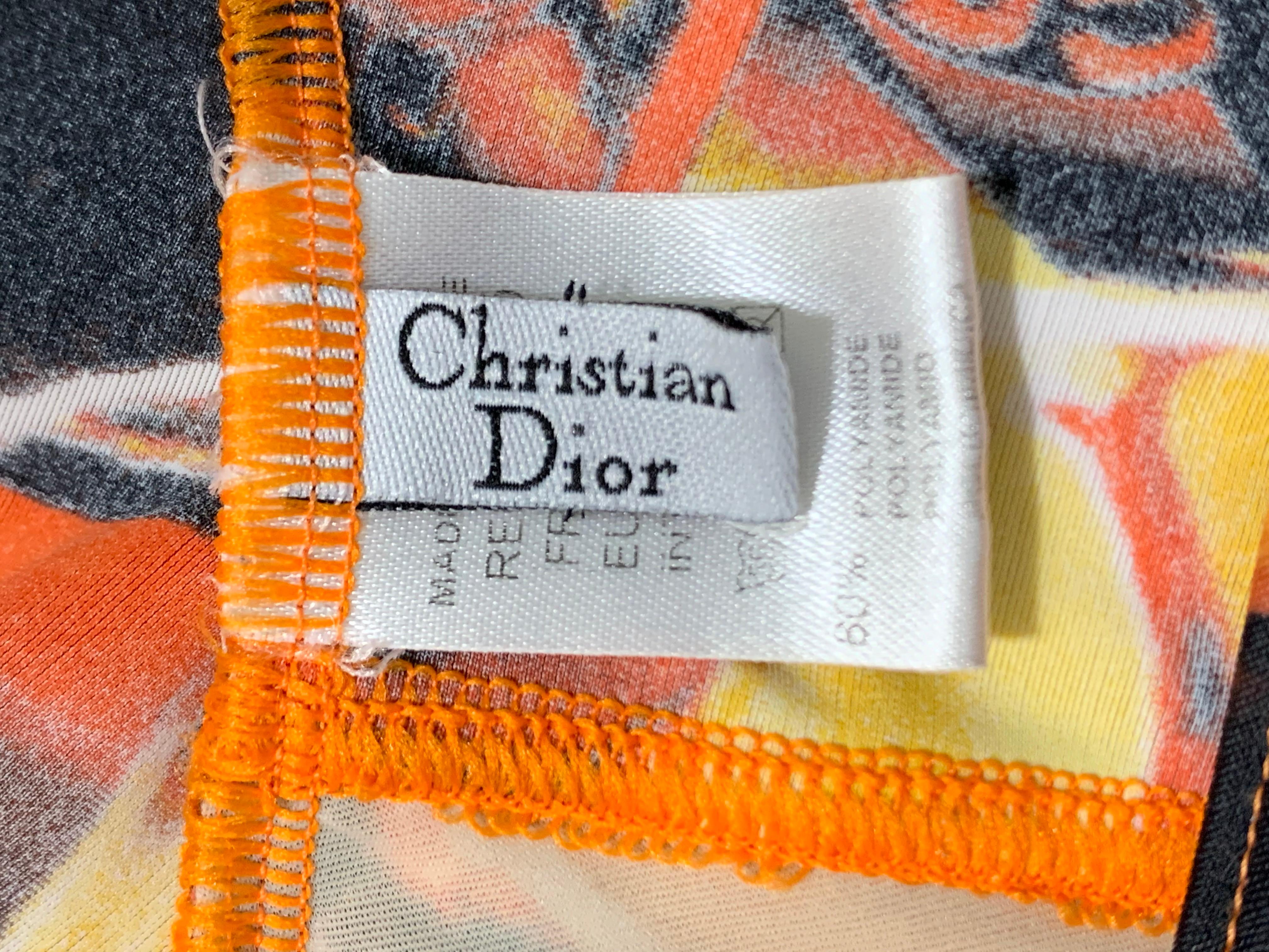 F/W 2001 Christian Dior John Galliano Tief ausgeschnittener Badeanzug mit Cadillac Car Print im Zustand „Gut“ in Yukon, OK