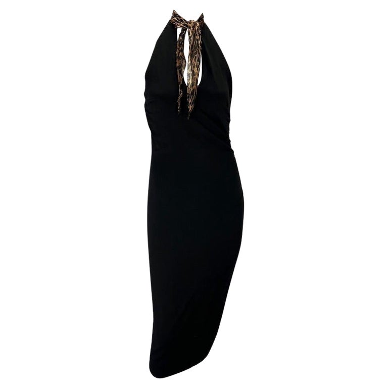 sachin and babi light blue dress ASOS Design High Neck Backless Maxi Dress with Drape Scarf Detail in Black main image 0