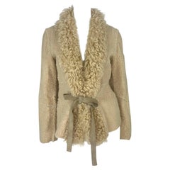 F/W 2001 Dolce & Gabbana Runway Beige Mongolian Lamb Shearling Jacket