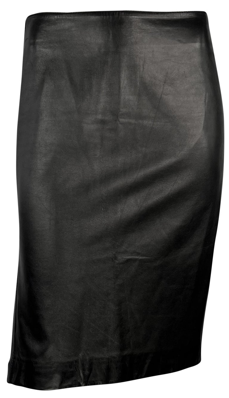 F/W 2001 Gucci by Tom Ford Black Leather Logo Zip Adjustable 