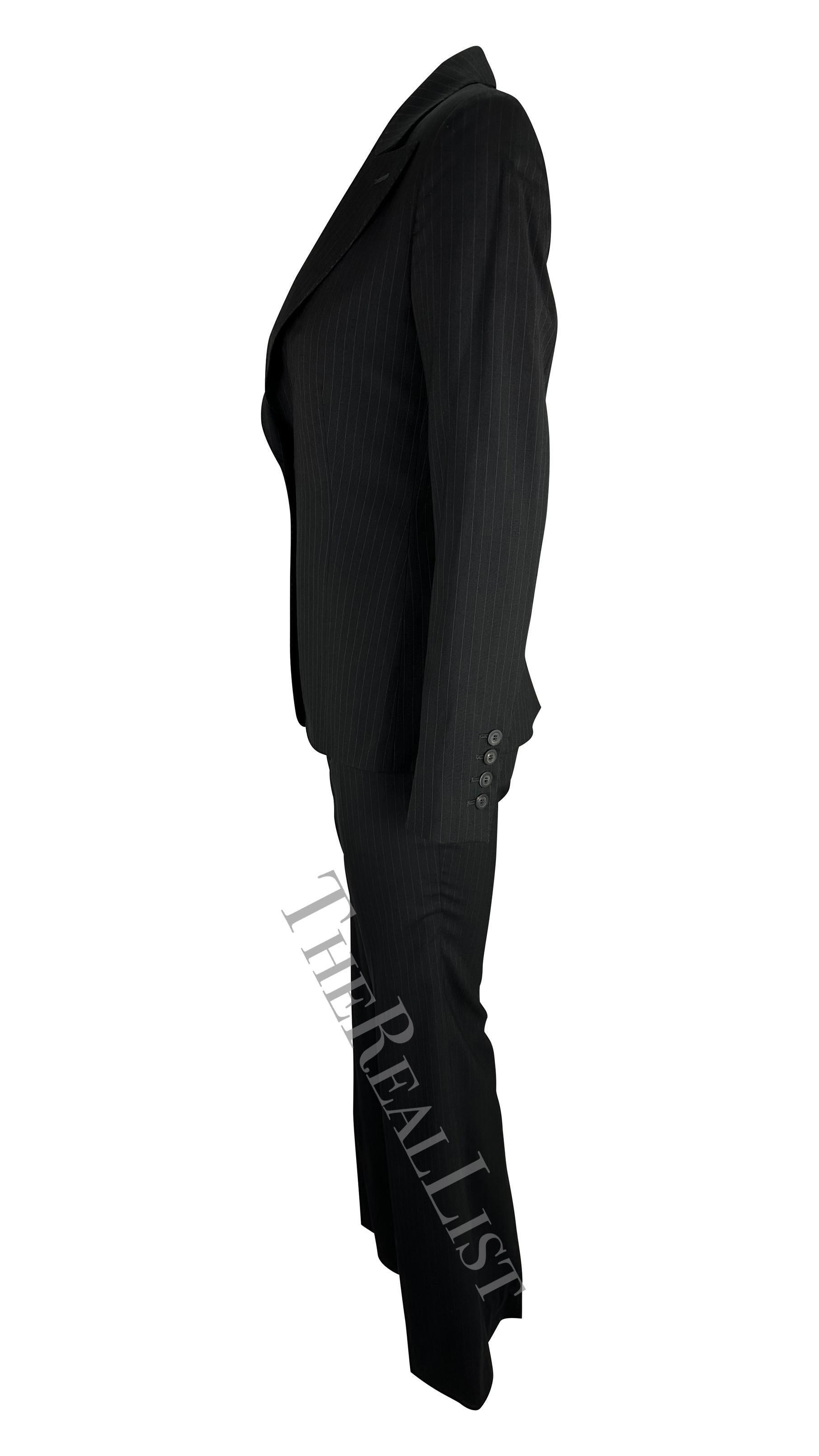 F/W 2001 Gucci by Tom Ford Pantalón negro a rayas Power en Excelente estado para la venta en West Hollywood, CA
