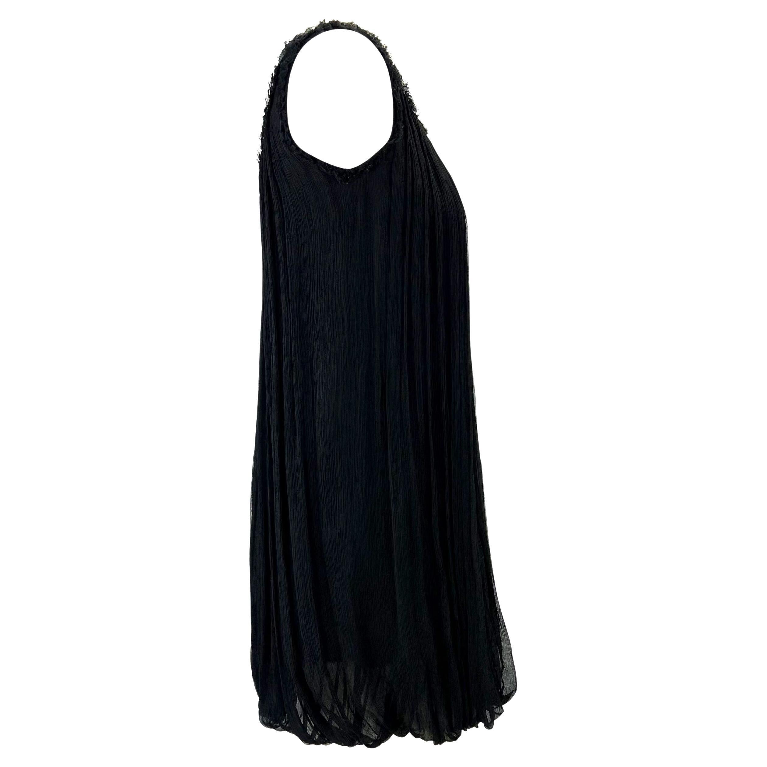 F/W 2001 Gucci by Tom Ford Black Tulle Sleeveless Shift Dress For Sale 2