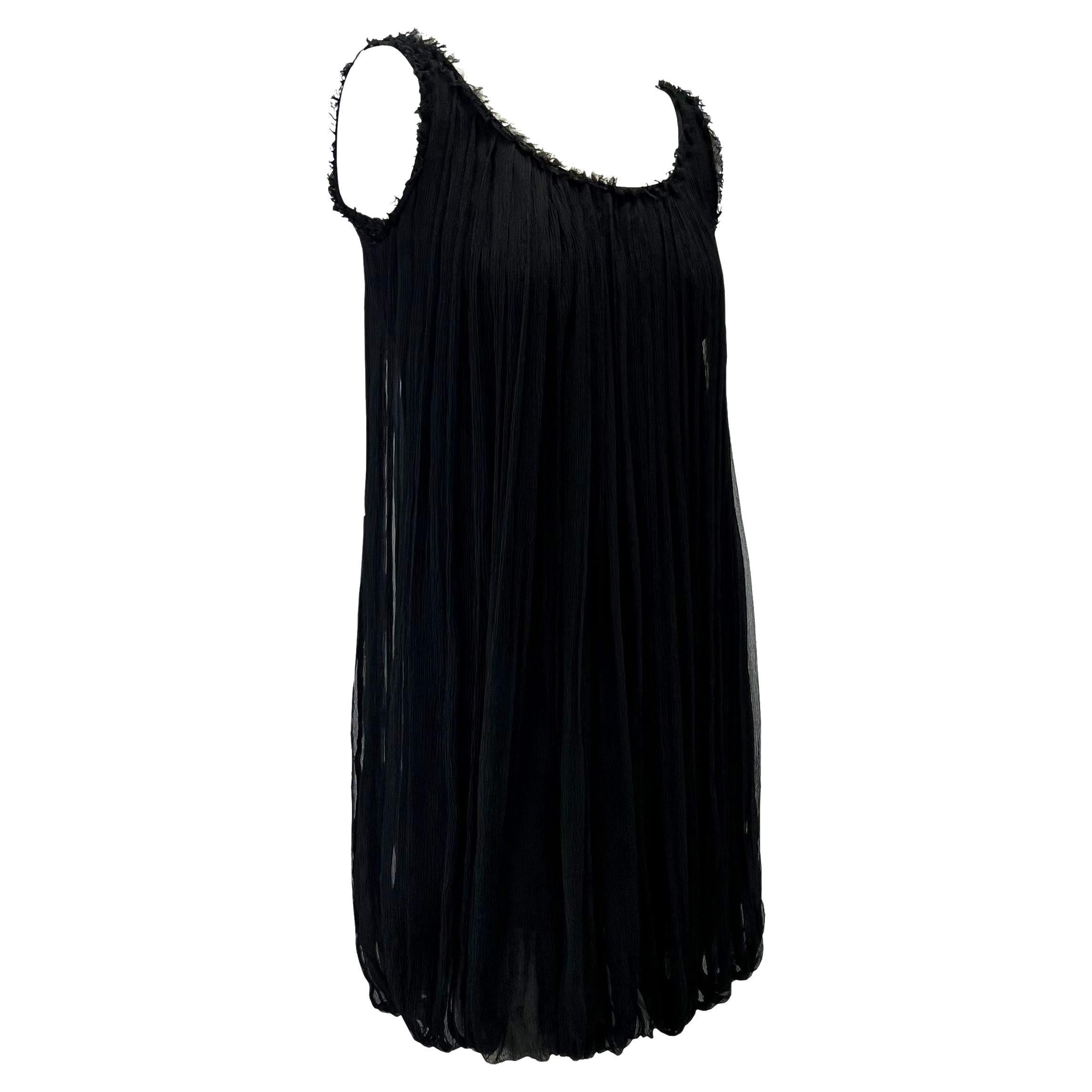 F/W 2001 Gucci by Tom Ford Black Tulle Sleeveless Shift Dress For Sale 3