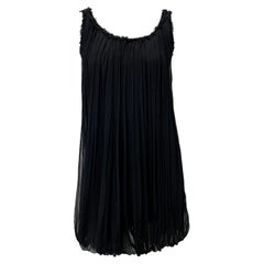 Used F/W 2001 Gucci by Tom Ford Black Tulle Sleeveless Shift Dress