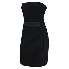 A/I 2001 Gucci by Tom Ford Mini abito nero a tubo senza spalline con corsetto