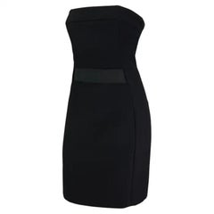 Vintage F/W 2001 Gucci by Tom Ford Corseted Black Strapless Tube Mini Dress