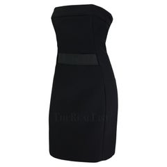 F/W 2001 Gucci by Tom Ford Corseted Black Strapless Tube Mini Dress