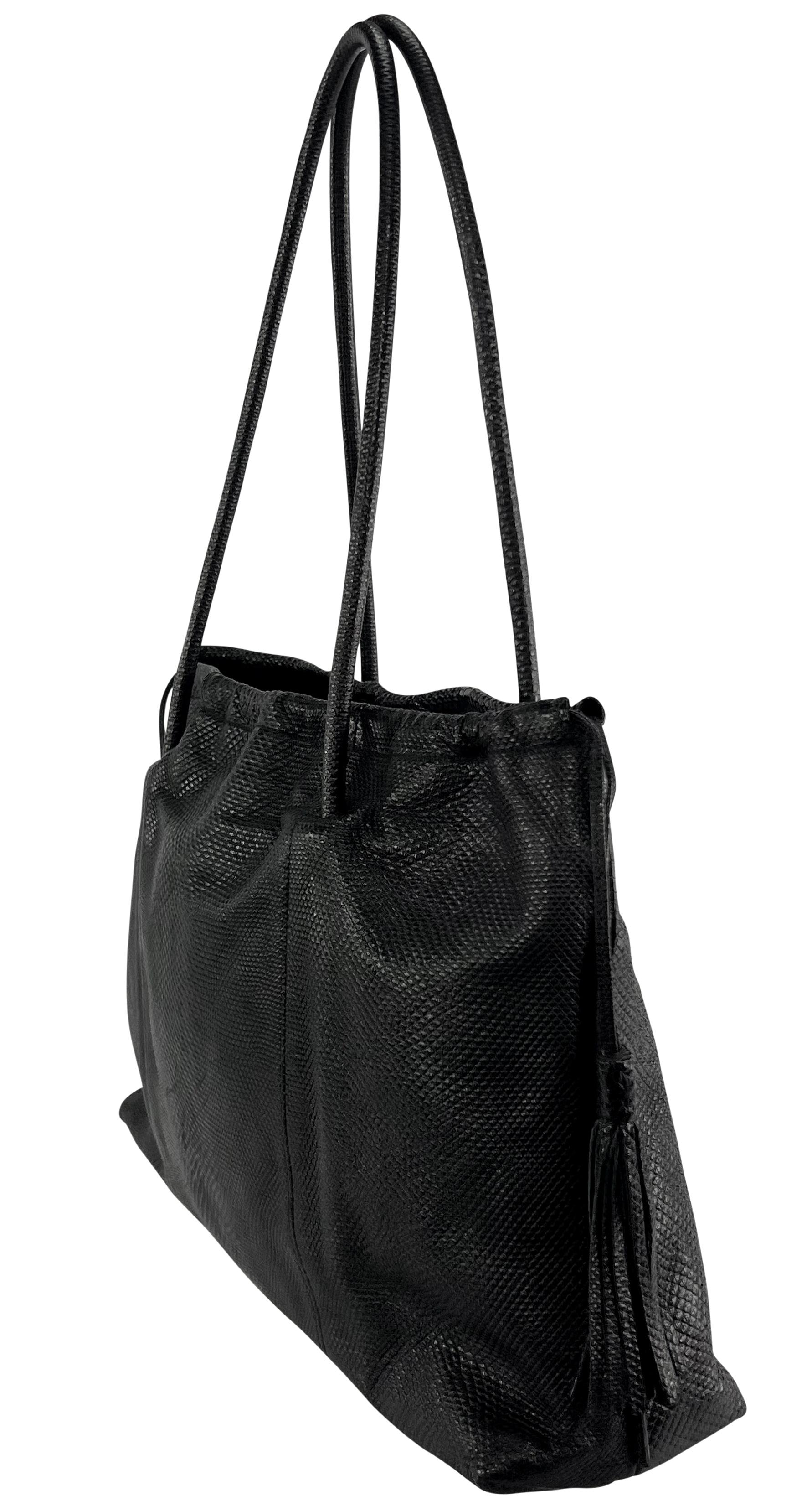 F/W 2001 Gucci by Tom Ford Genuine Snakeskin Drawstring Tassel Shoulder Bag 1