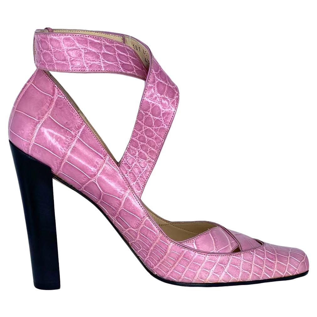 F/W 2001 Gucci by Tom Ford Pink Alligator Ballet Style 5