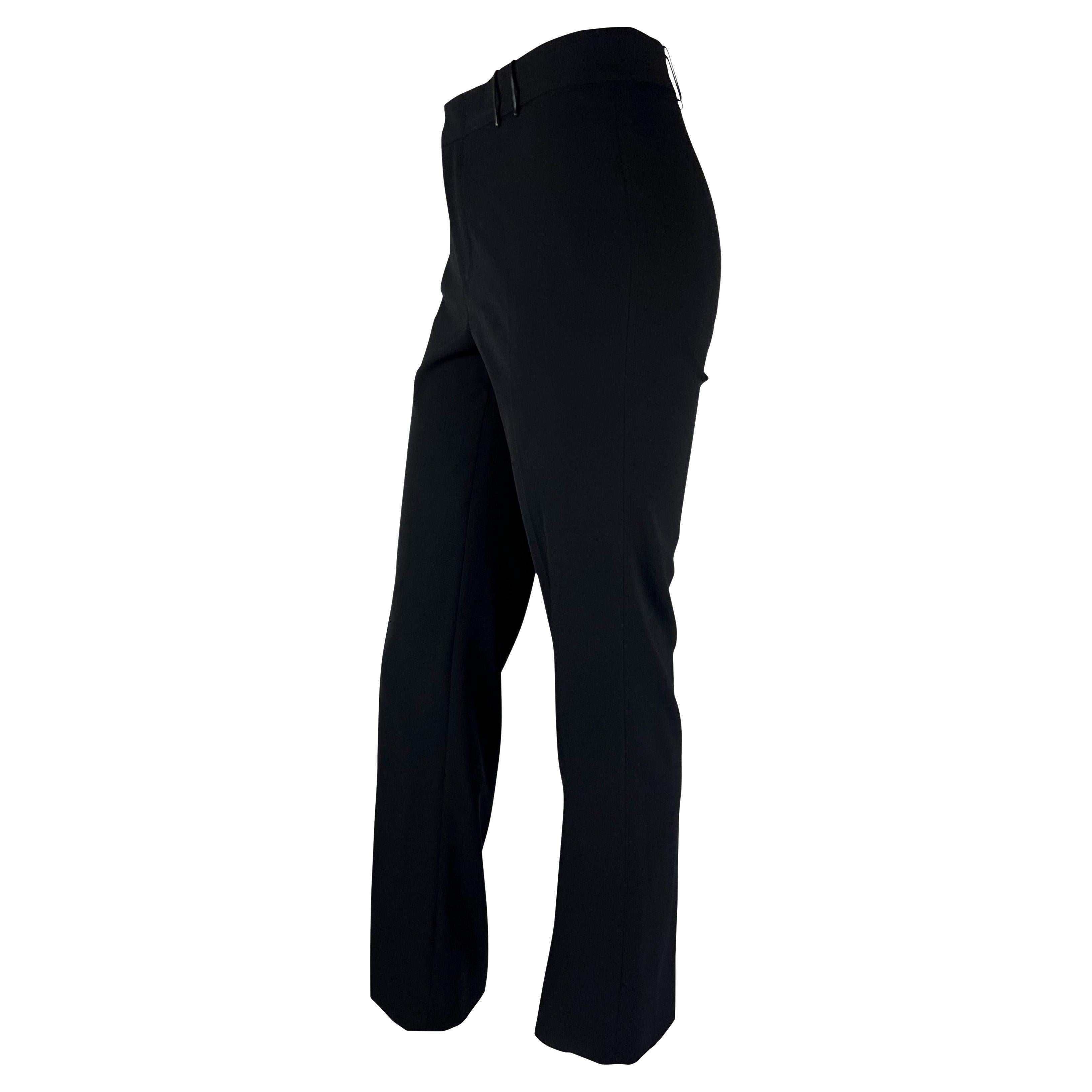 F/W 2001 Gucci by Tom Ford Runway Pantalon en laine noir à fermeture éclair asymétrique sur le côté Pour femmes en vente