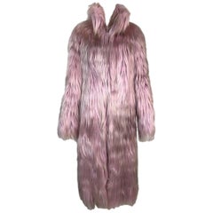 F/W 2001 Gucci by Tom Ford Runway Pink 
Blonde Long Fur Coat