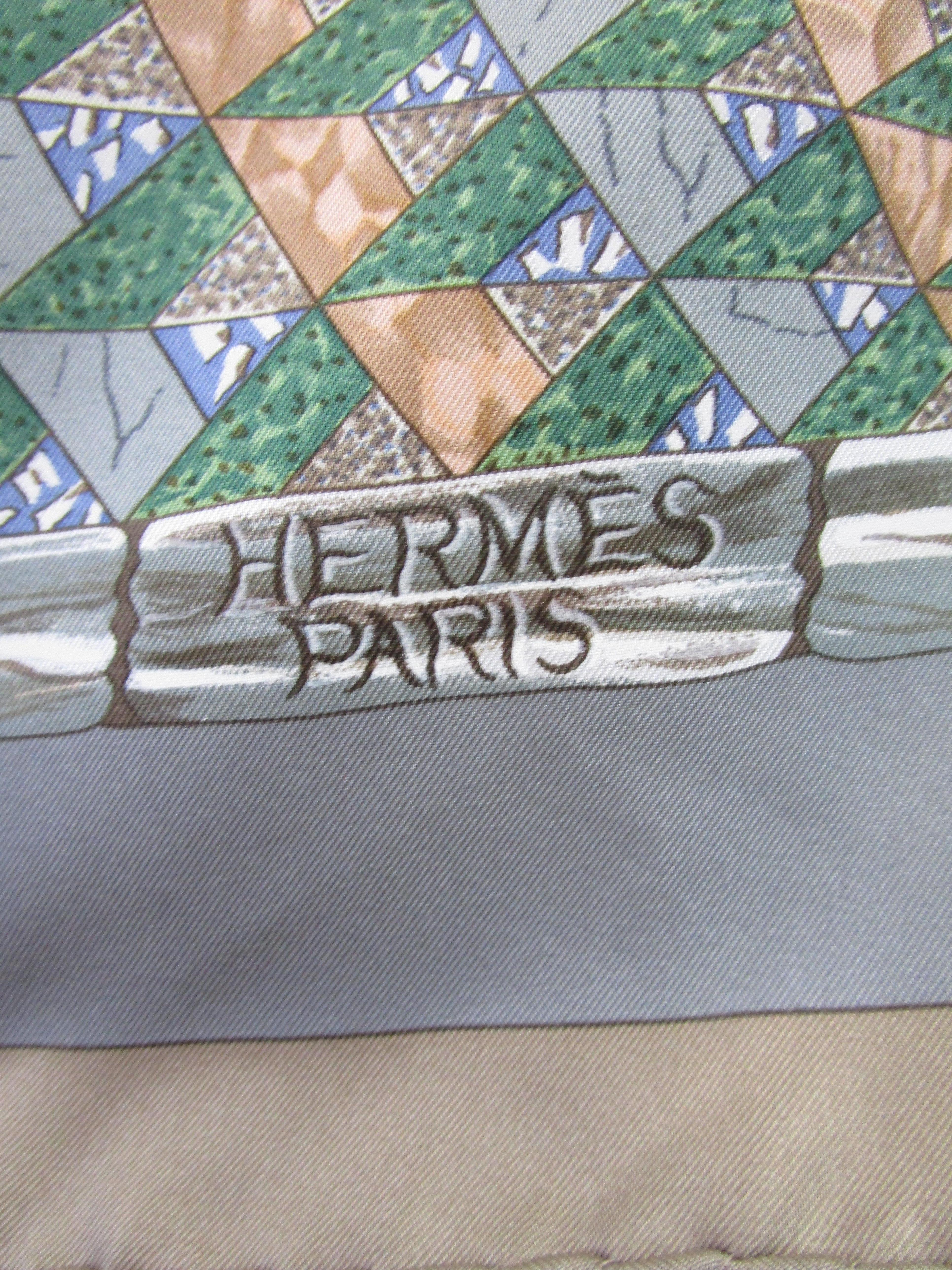 F/W 2001 Hermes Trophees De Venise Silk Scarf by Julia Abadie 1