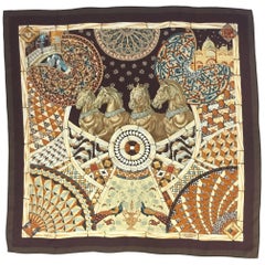 F/W 2001 Hermes Trophees De Venise Silk Scarf by Julia Abadie