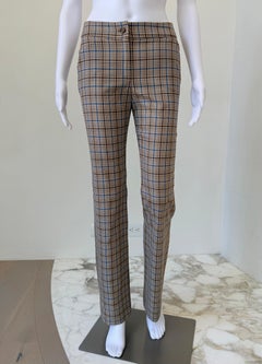 F/W 2001 Plaid Wool Trousers with Oversized Denim Star Patch