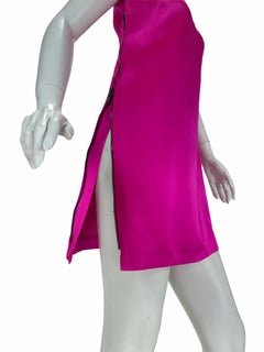 F/W 2001 Vintage Tom Ford for Gucci Hot Pink Dress with Exposed Zipper