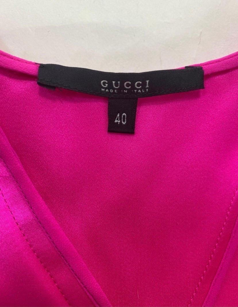 F/W 2001 Vintage Tom Ford for Gucci Hot Pink Dress with Exposed Zipper  For Sale 1