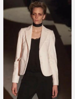 F/W 2001 Vintage Tom Ford for Gucci White Sheared Mink Fur Blazer