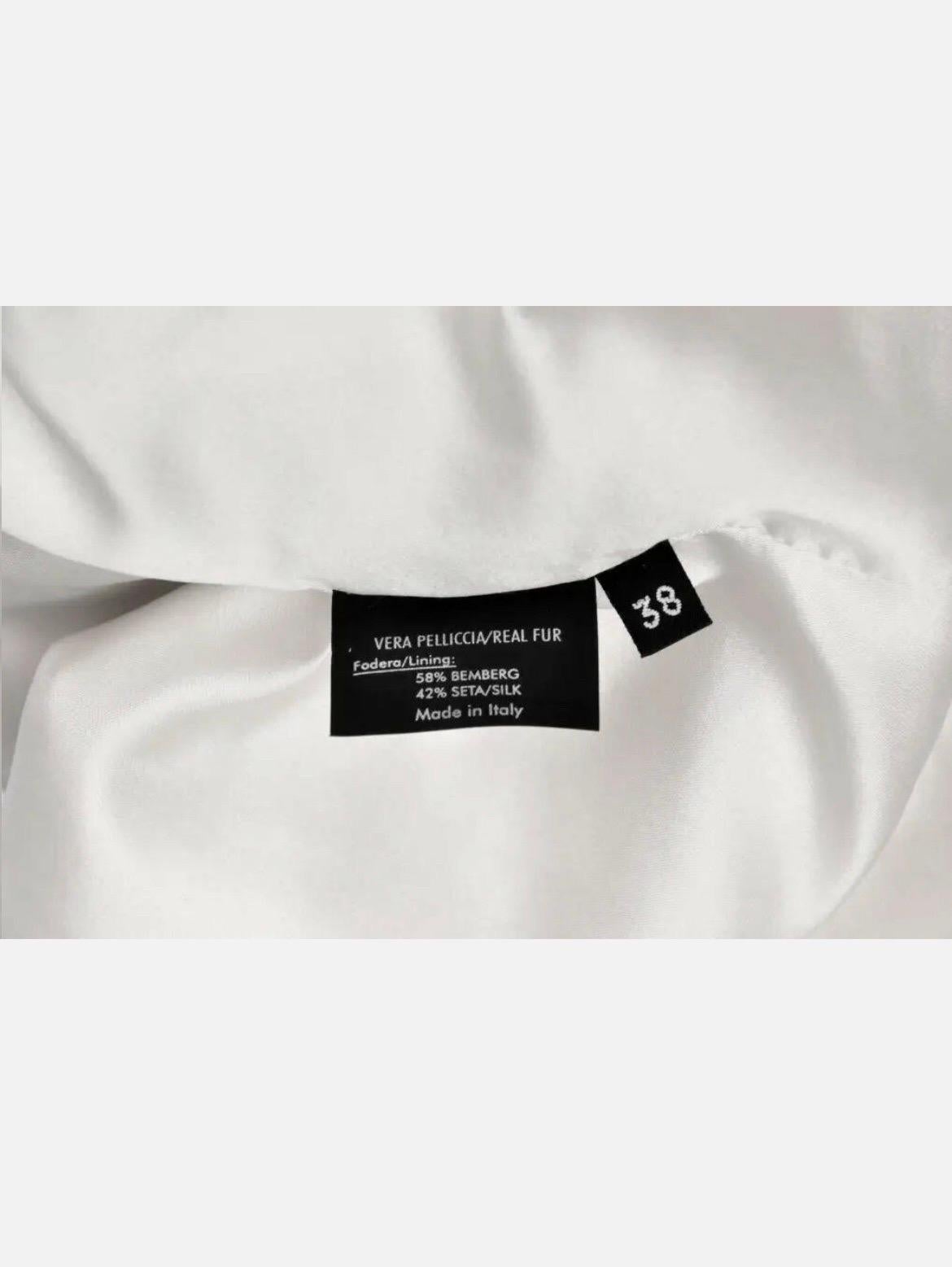 F/W 2001 Vintage Tom Ford for Gucci White Sheared Mink Fur Blazer For Sale 4