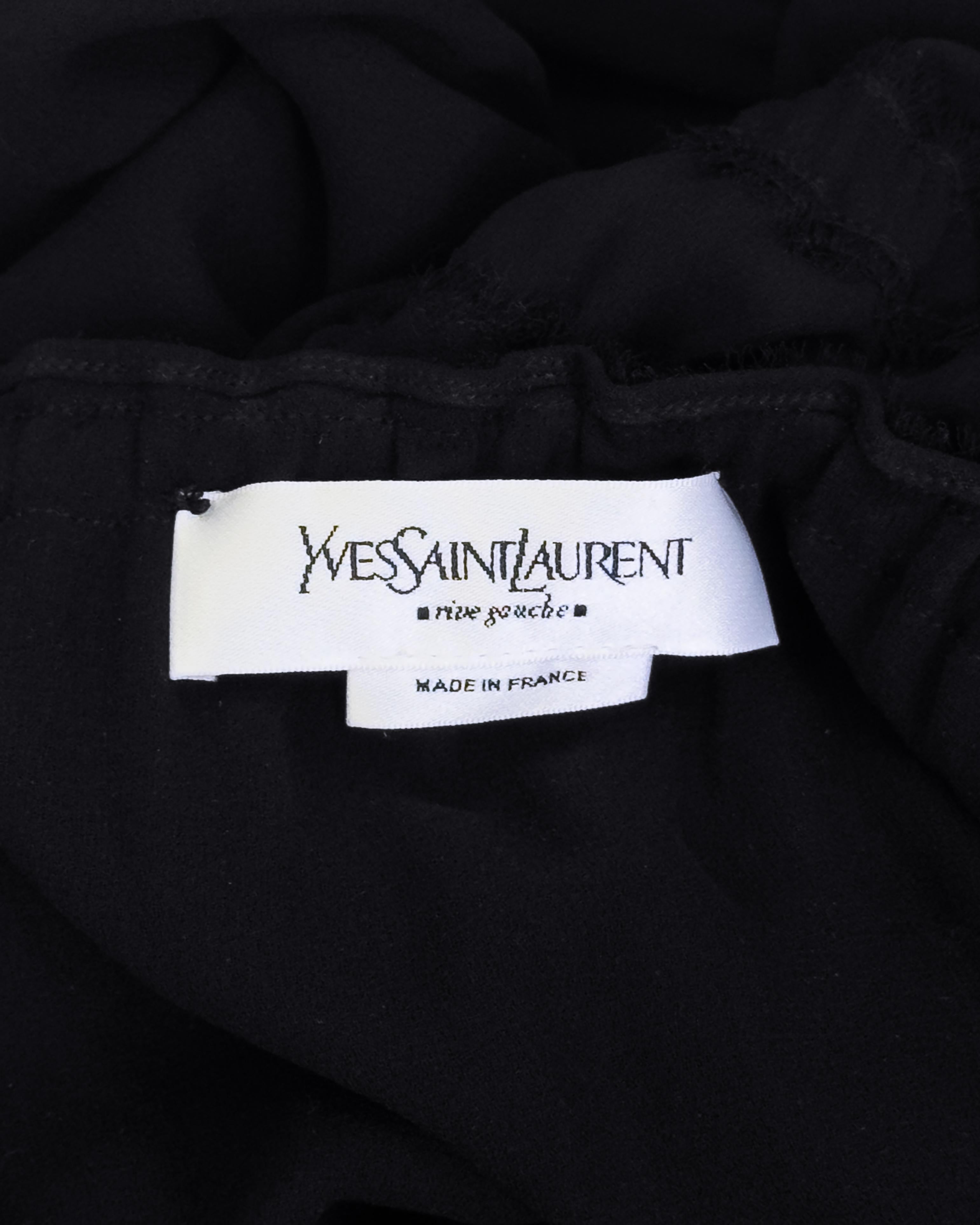 F/W 2001 Yves Saint Laurent by Tom Ford Black Maxi Skirt For Sale 4