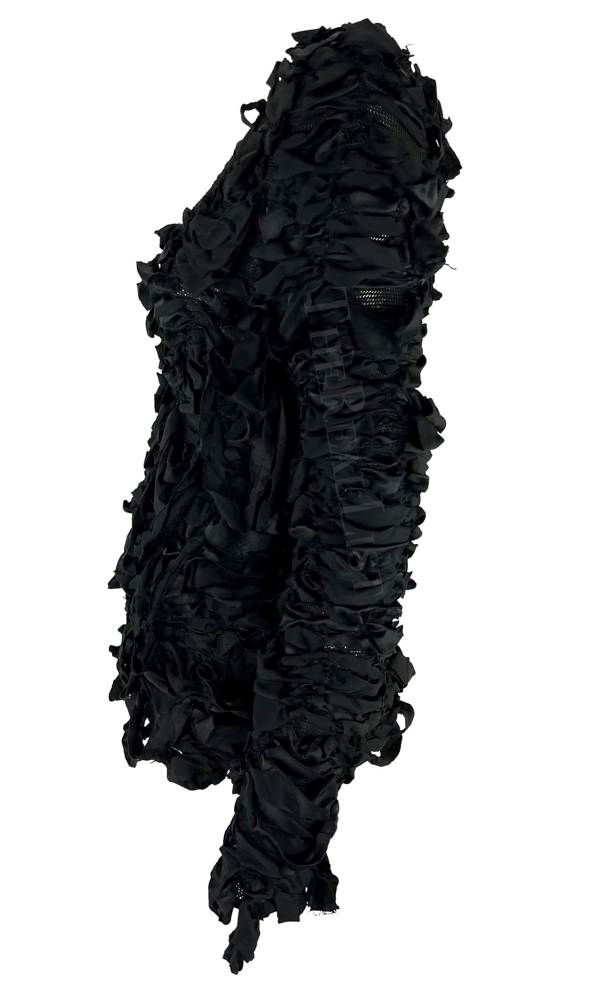 Pull en tricot à rubans noirs Yves Saint Laurent par Tom Ford, A/H 2001 en vente 1